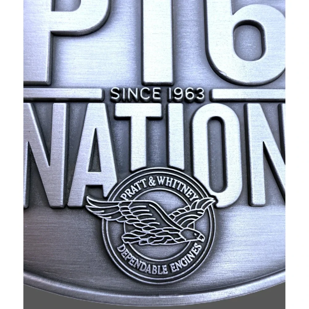 PT6 Pratt Whitney Turboprop Engine Belt‎ Buckle Aviation PT Nation Turboprop NOS